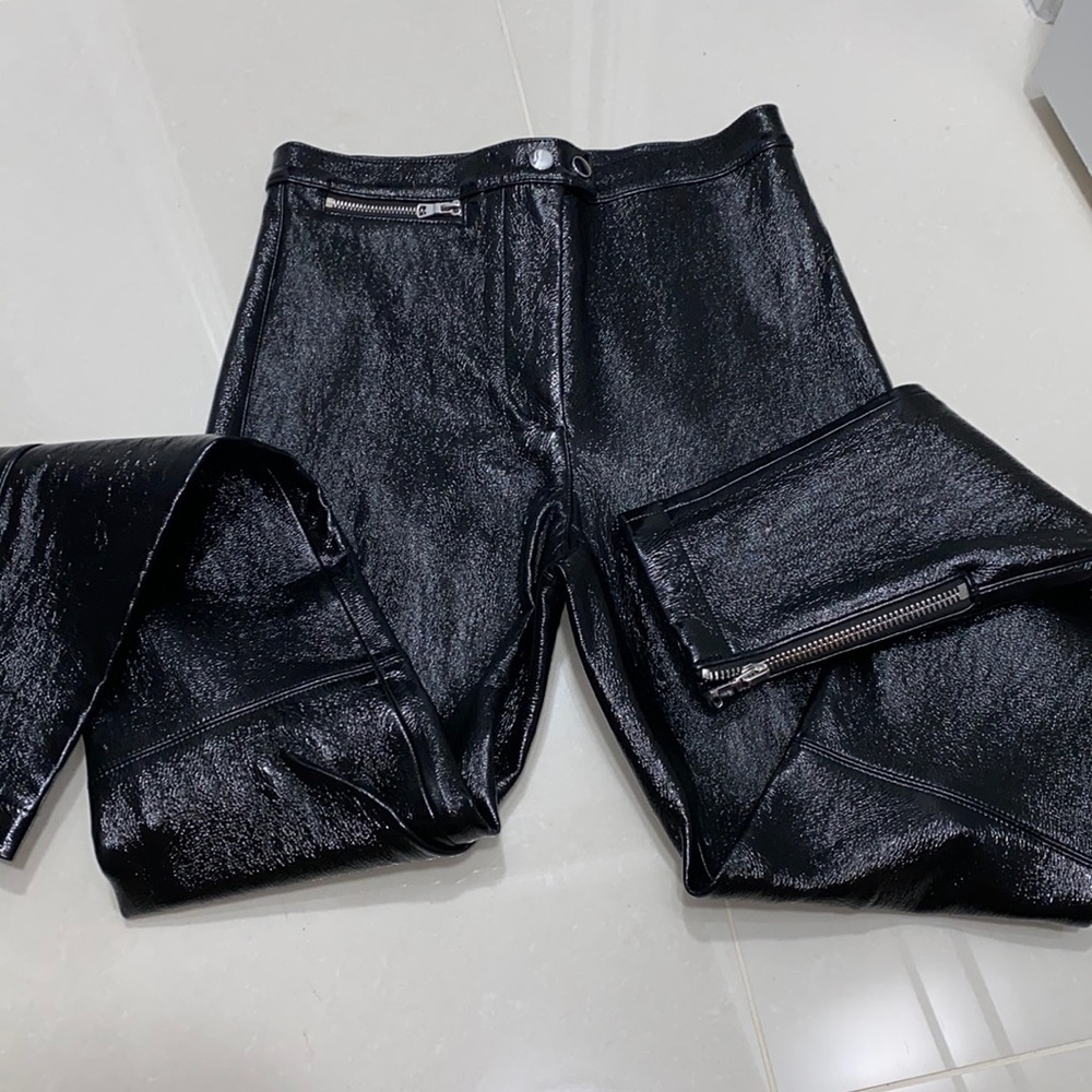 3.1 Phillip Lin leather black patent legging